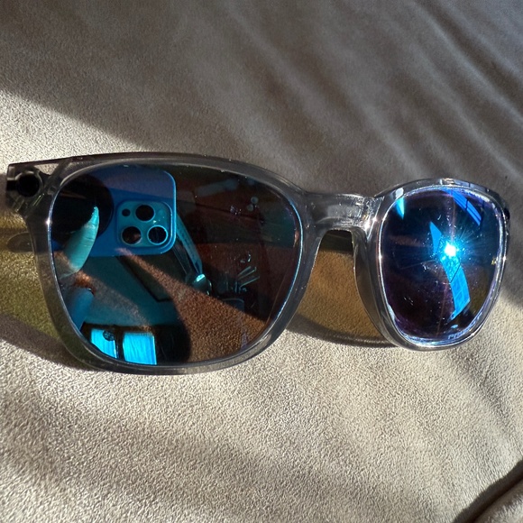 Oakley Ojector Polarized Sunglasses Grey Ink Frame w/ Prizm Sapphire Lenses - Picture 4 of 16